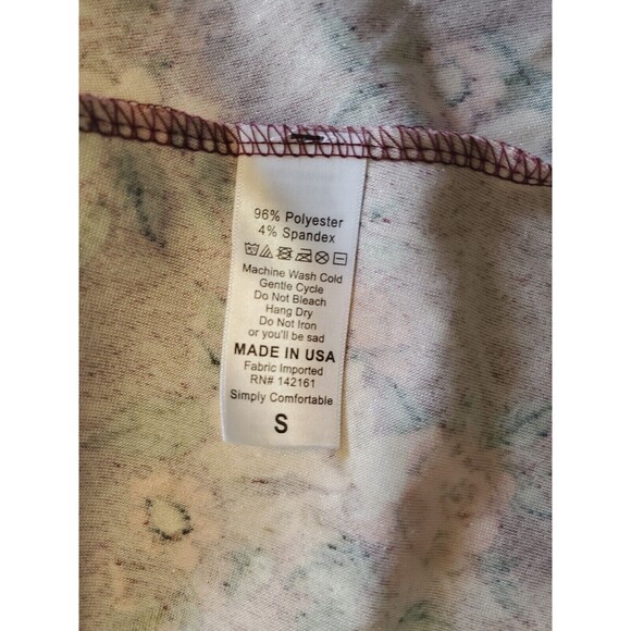 Womens Small Duster Cardigan Dark Floral Velour Pockets Maroon Lularoe - Picture 9 of 9